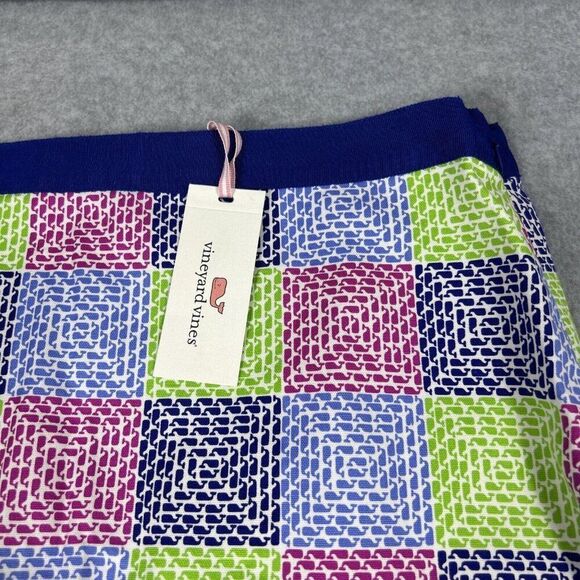 NWT Vineyard Vines Size 8 Mini Skirt Multicolor Patchwork Whale Print Prep Women - Picture 5 of 9